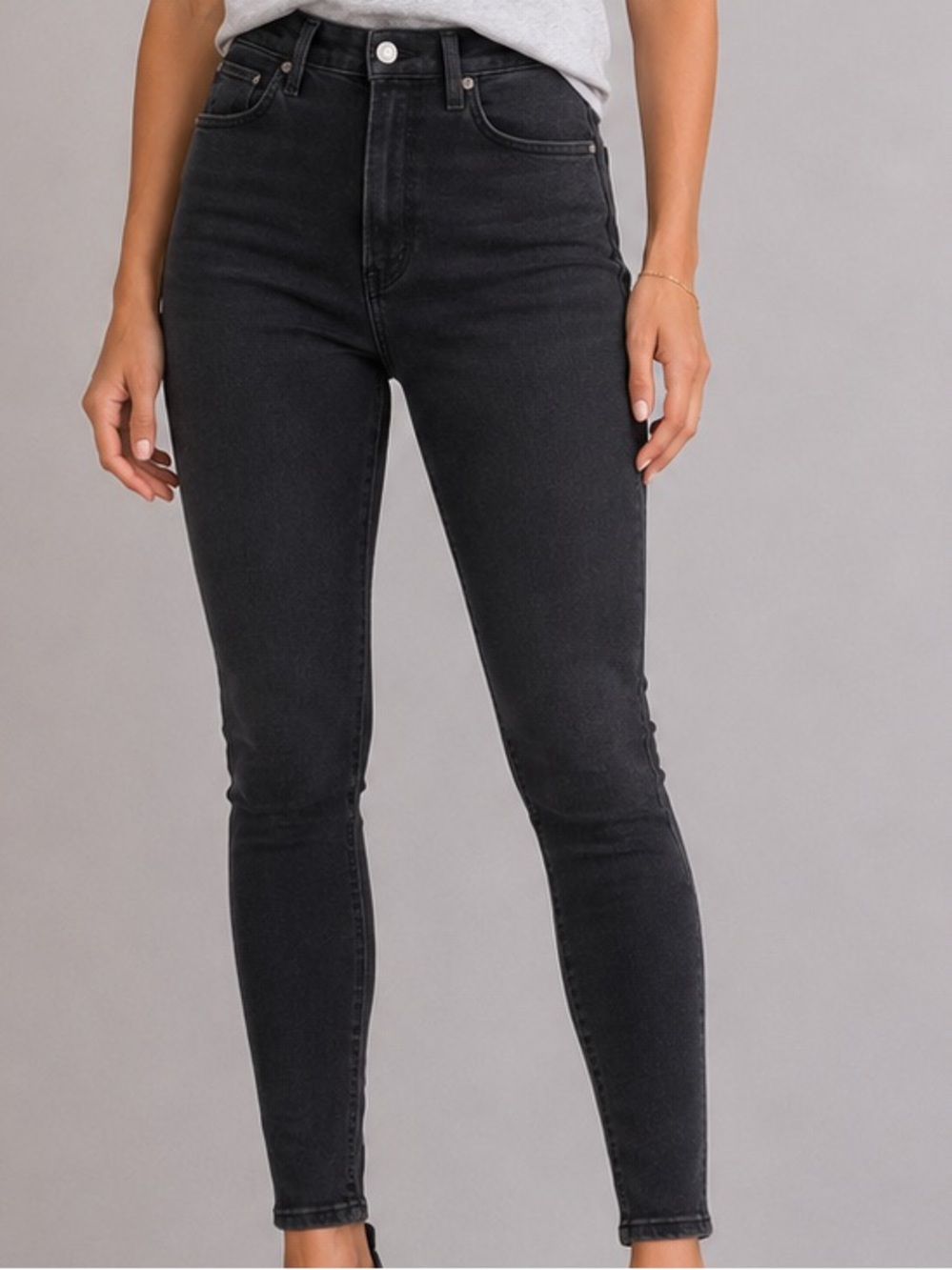 Agolde Black Pinch Waist Skinny Jean 25